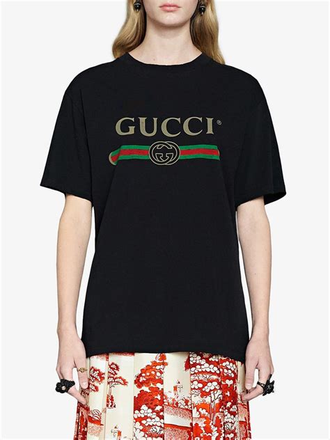 gucci t shirt black|ladies black gucci t shirt.